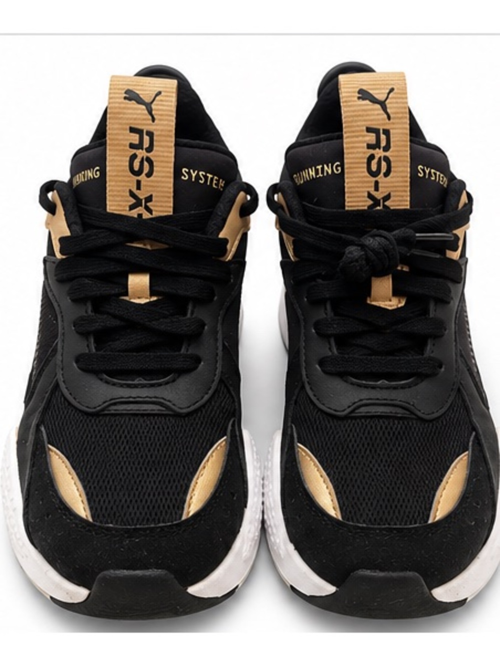 Puma Kids Black and Gold RS-X Sneakers